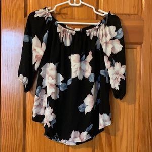 Windsor off the shoulder floral shirt